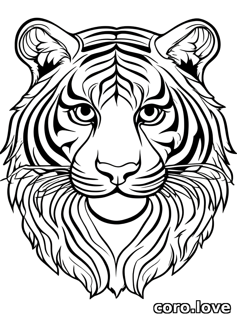 tiger coloring page - Tiger