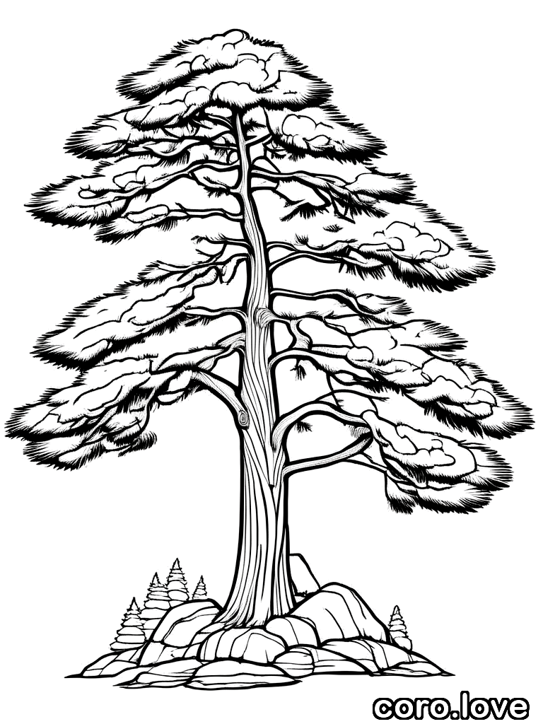 tree coloring page - Tree
