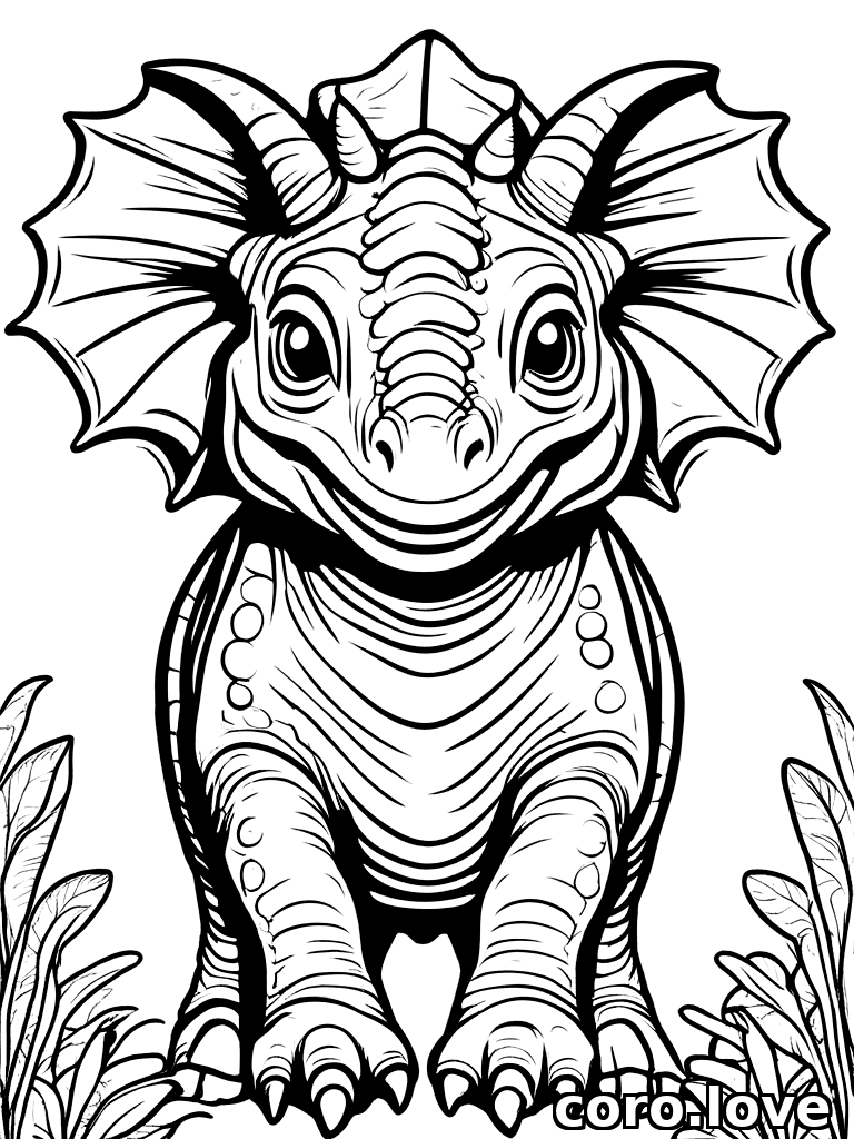 triceratops coloring page - Triceratops