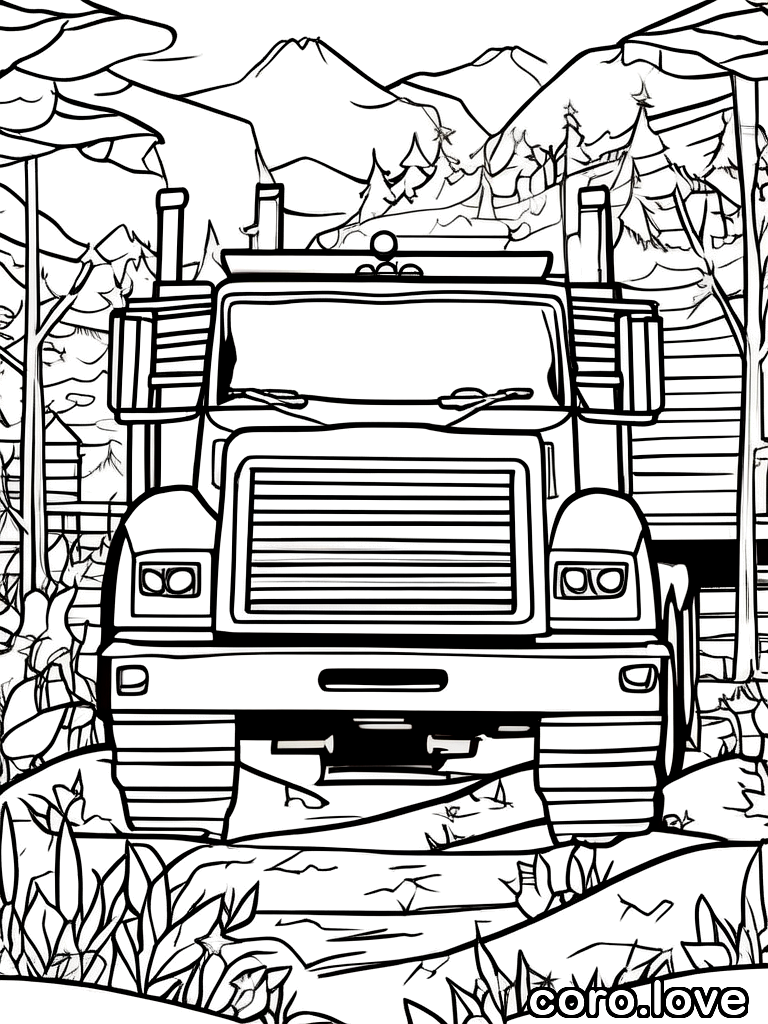 truck coloring page - Truck