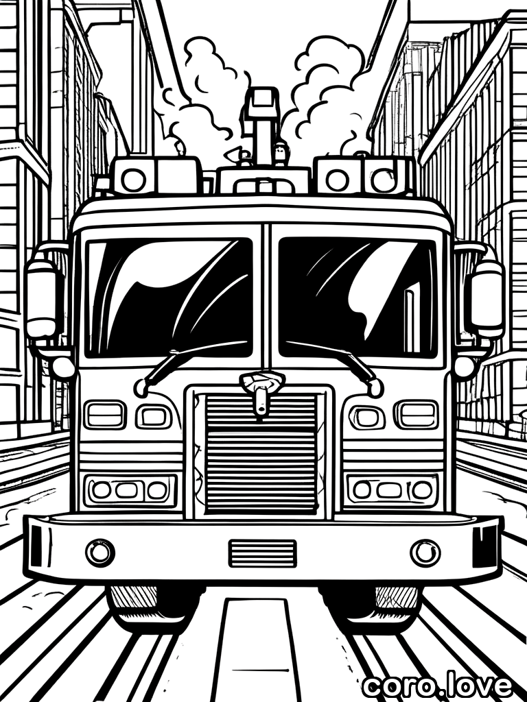 truck coloring page - Truck