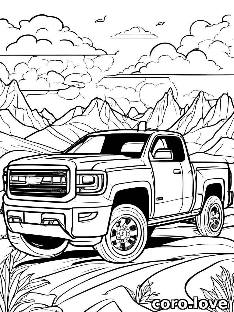 truck coloring page - Truck