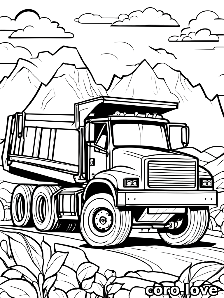 truck coloring page - Truck