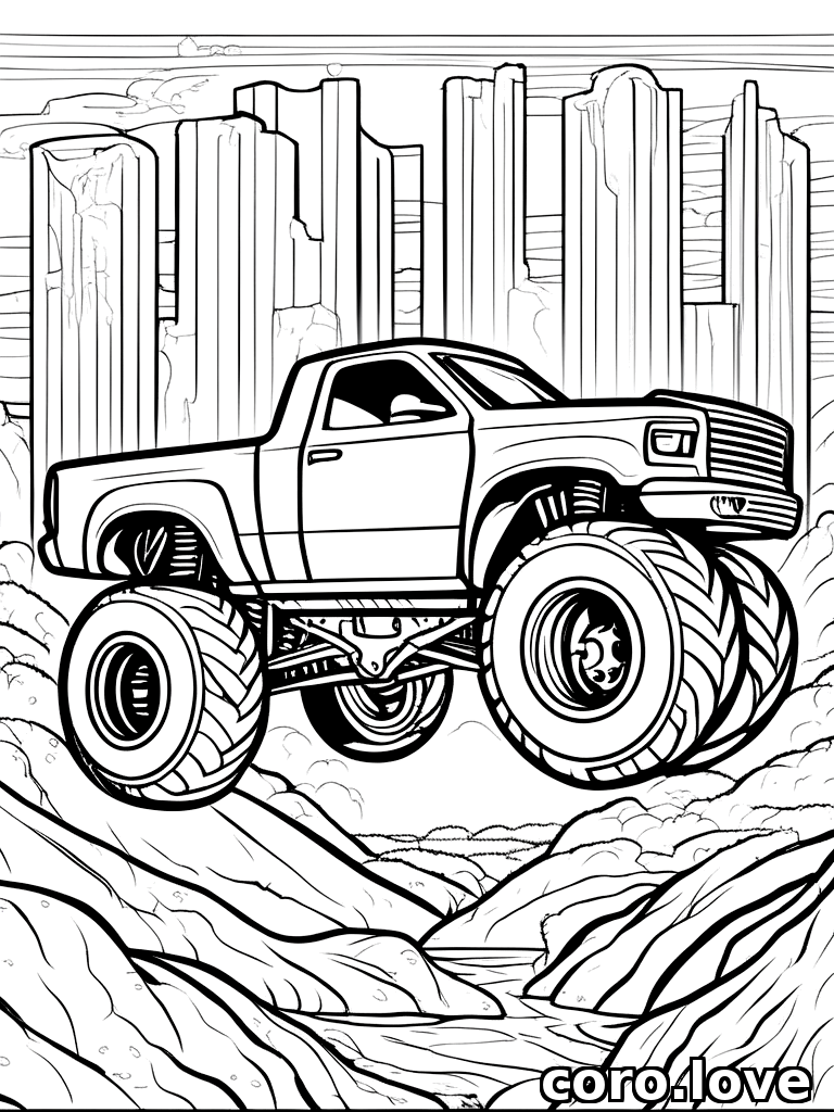 Truck coloring page - Truck