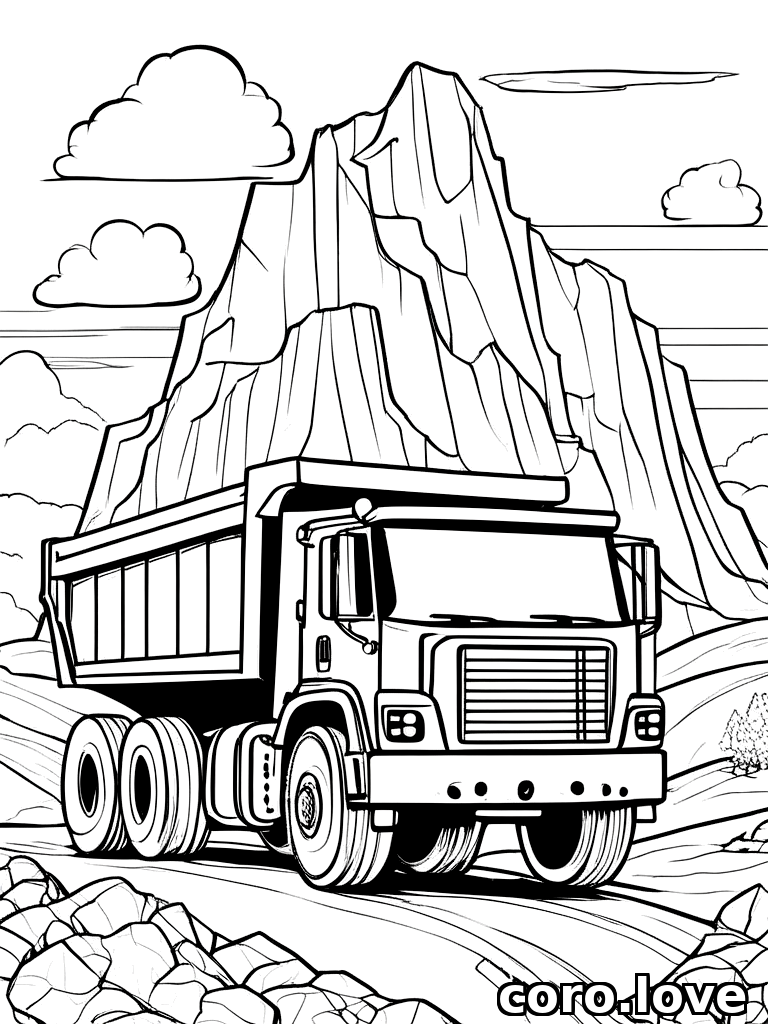 truck coloring page - Truck