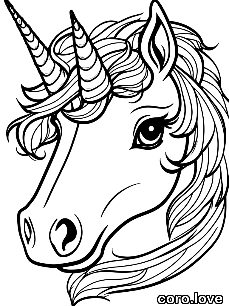 unicorn coloring page - Cute Unicorn