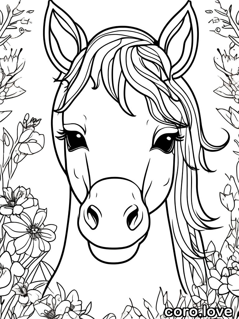 unicorn coloring page - Cute Unicorn