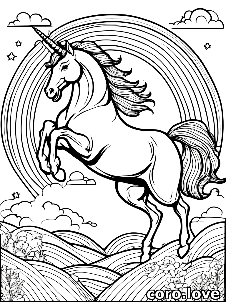 unicorn coloring page - Unicorn