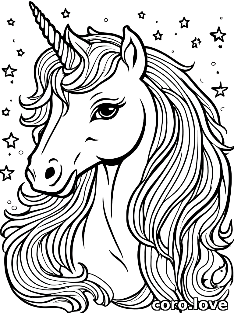 unicorn coloring page - Unicorn